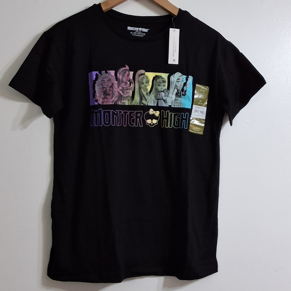 Mattel Girls Monster High Girls Short Sleeve  Graphic T-Shirt, XL(14/16), NWT